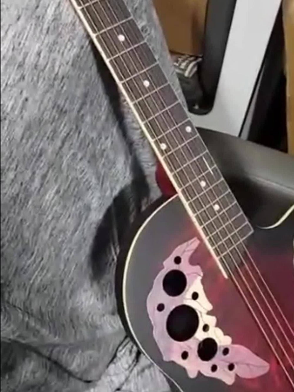 Acoustic Guitar, Adjustable, Full Size, Electric, 41-Inch for Lessons and Practice detail image - detail view 11