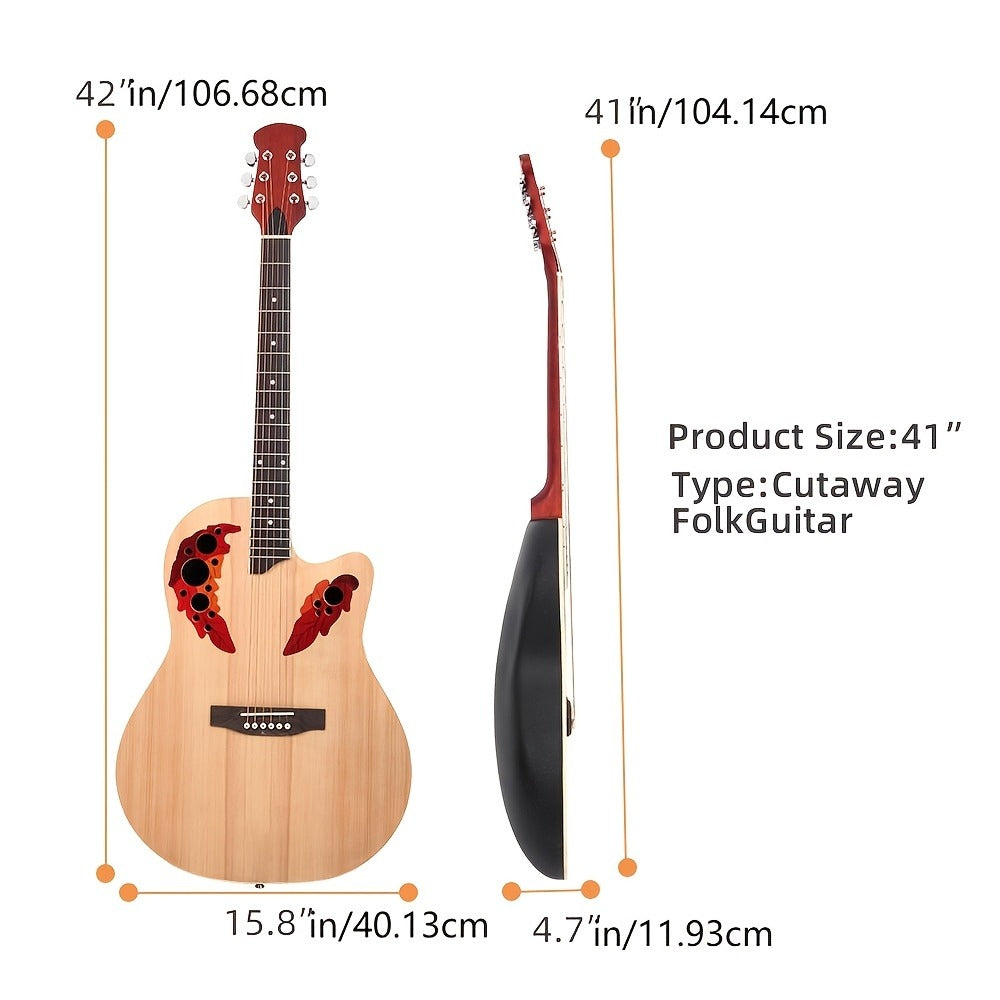 Acoustic Guitar, Adjustable, Full Size, Electric, 41-Inch for Lessons and Practice detail image - detail view 18