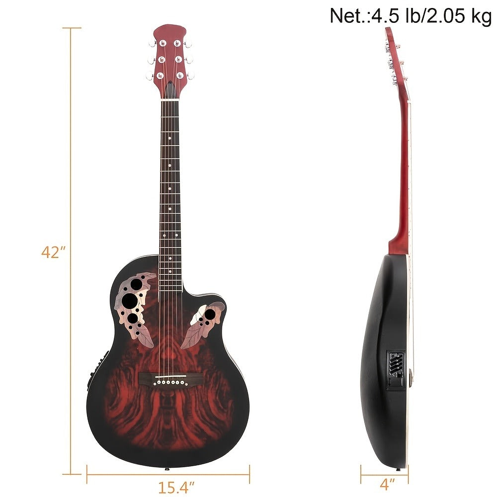 Acoustic Guitar, Adjustable, Full Size, Electric, 41-Inch for Lessons and Practice detail image - detail view 20