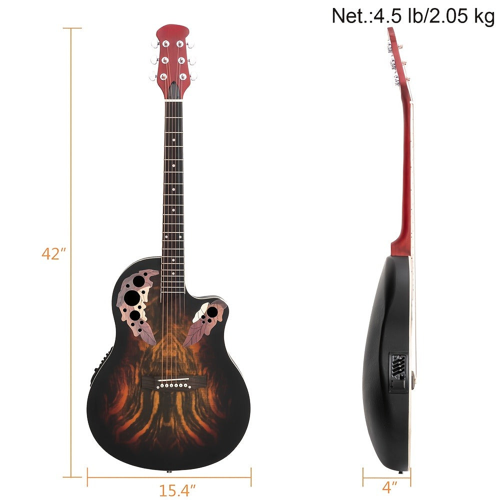 Acoustic Guitar, Adjustable, Full Size, Electric, 41-Inch for Lessons and Practice detail image - detail view 21