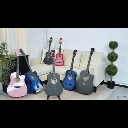 Acoustic Guitar, Black, 30-Inch, Basswood, Cutaway for Lessons and Practice detail image - detail view 13