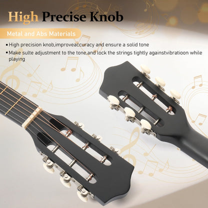 Acoustic Guitar, Black, 30-Inch, Basswood, Cutaway for Lessons and Practice detail image