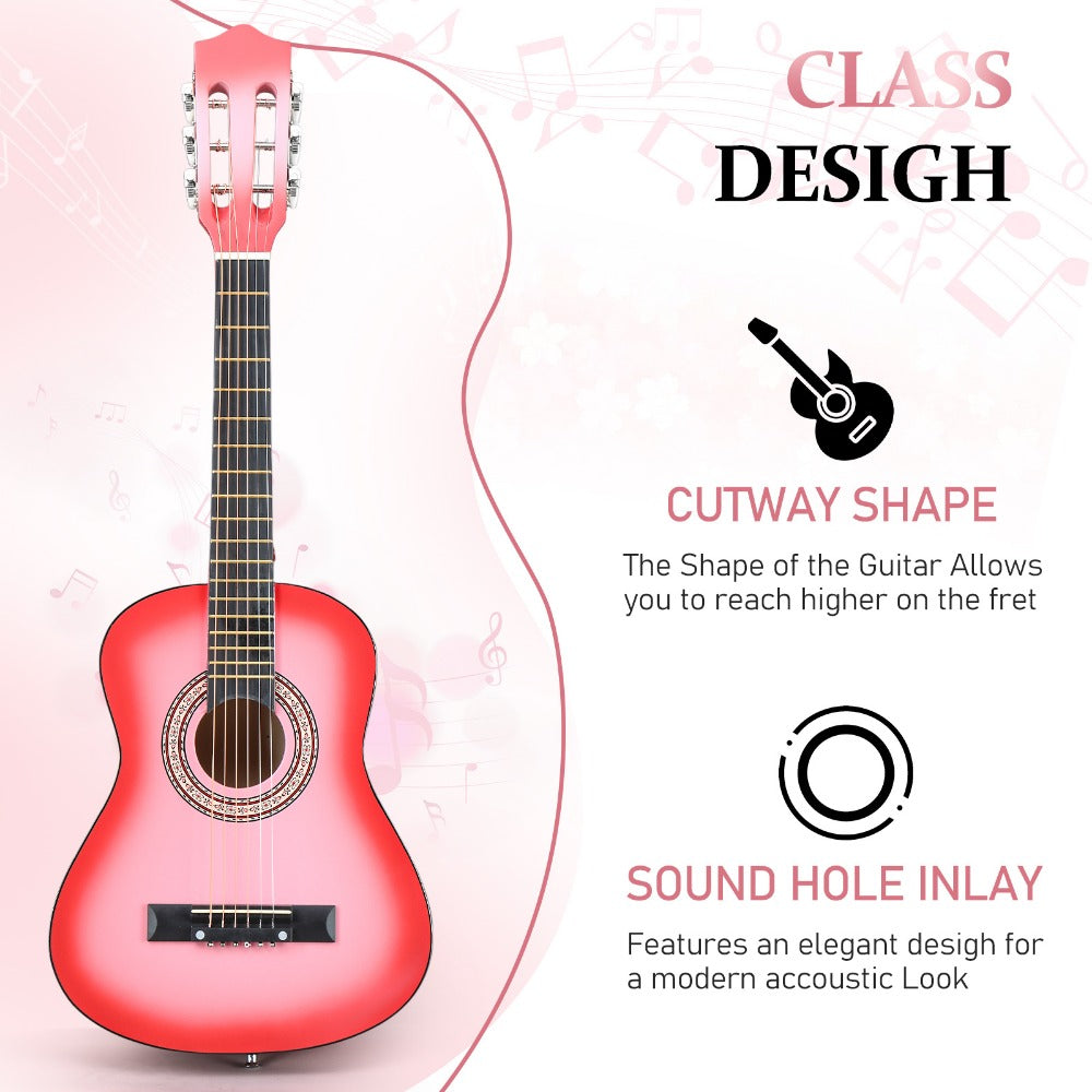 Acoustic Guitar, Black, 30-Inch, Basswood, Cutaway for Lessons and Practice detail image - detail view 9