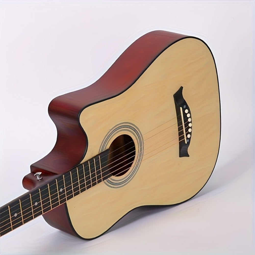 Acoustic Guitar, Black, 38 Inch, Inch, Beginner, Set for Lessons and Practice detail image - detail view 10