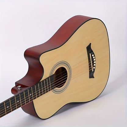Acoustic Guitar, Black, 38 Inch, Inch, Beginner, Set for Lessons and Practice detail image - detail view 10