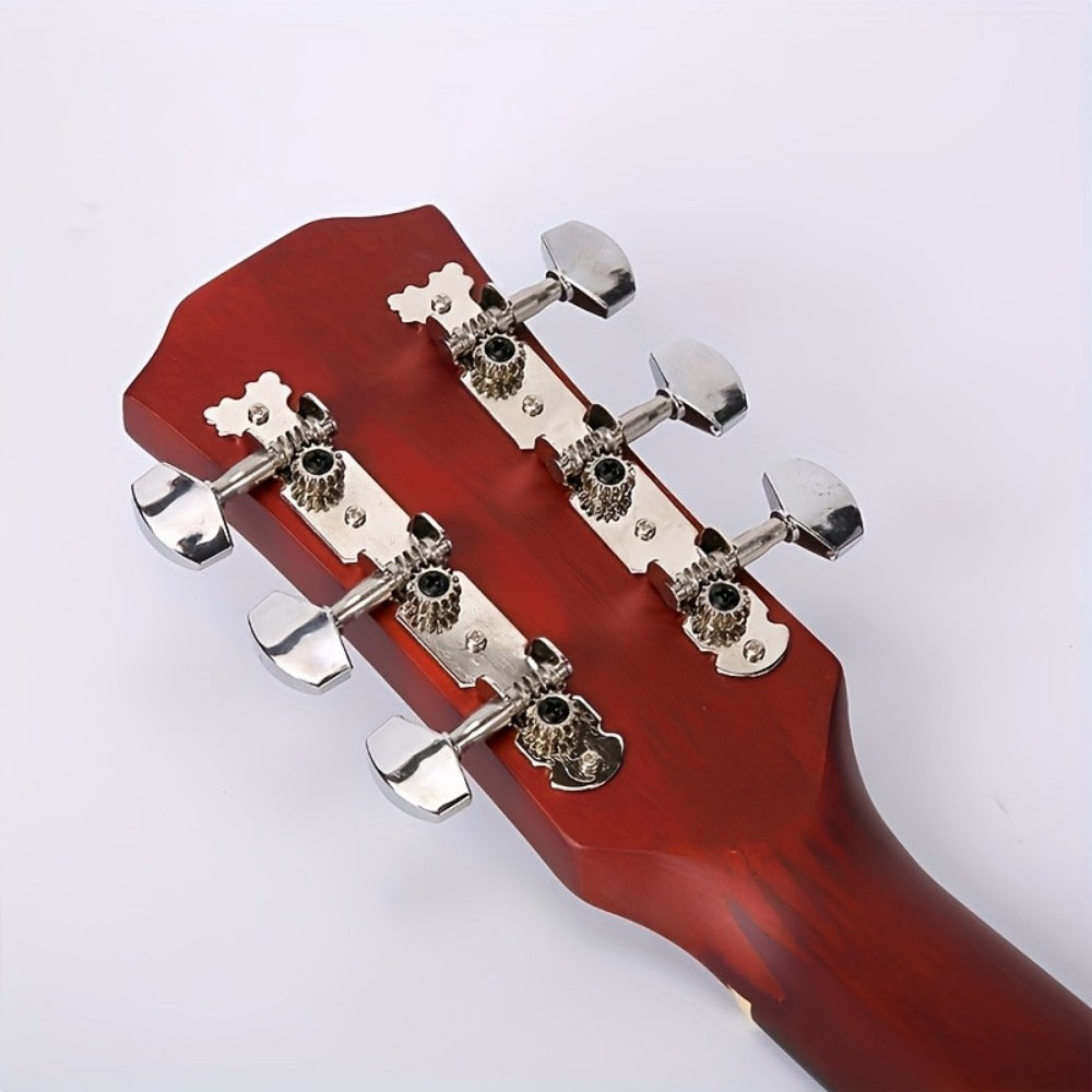 Acoustic Guitar, Black, 38 Inch, Inch, Beginner, Set for Lessons and Practice detail image - detail view 9