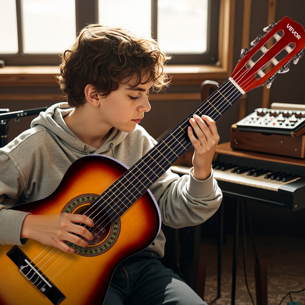 Acoustic Guitar, Black, VEVOR, Classical, Beginner for Lessons and Practice detail image - detail view 11