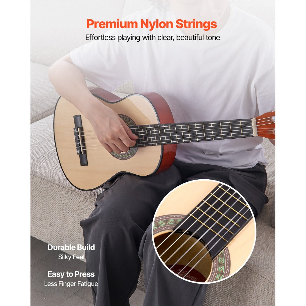 Acoustic Guitar, Black, VEVOR, Classical, Beginner for Lessons and Practice detail image - detail view 21