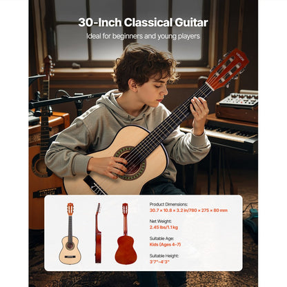 Acoustic Guitar, Black, VEVOR, Classical, Beginner for Lessons and Practice detail image - detail view 24