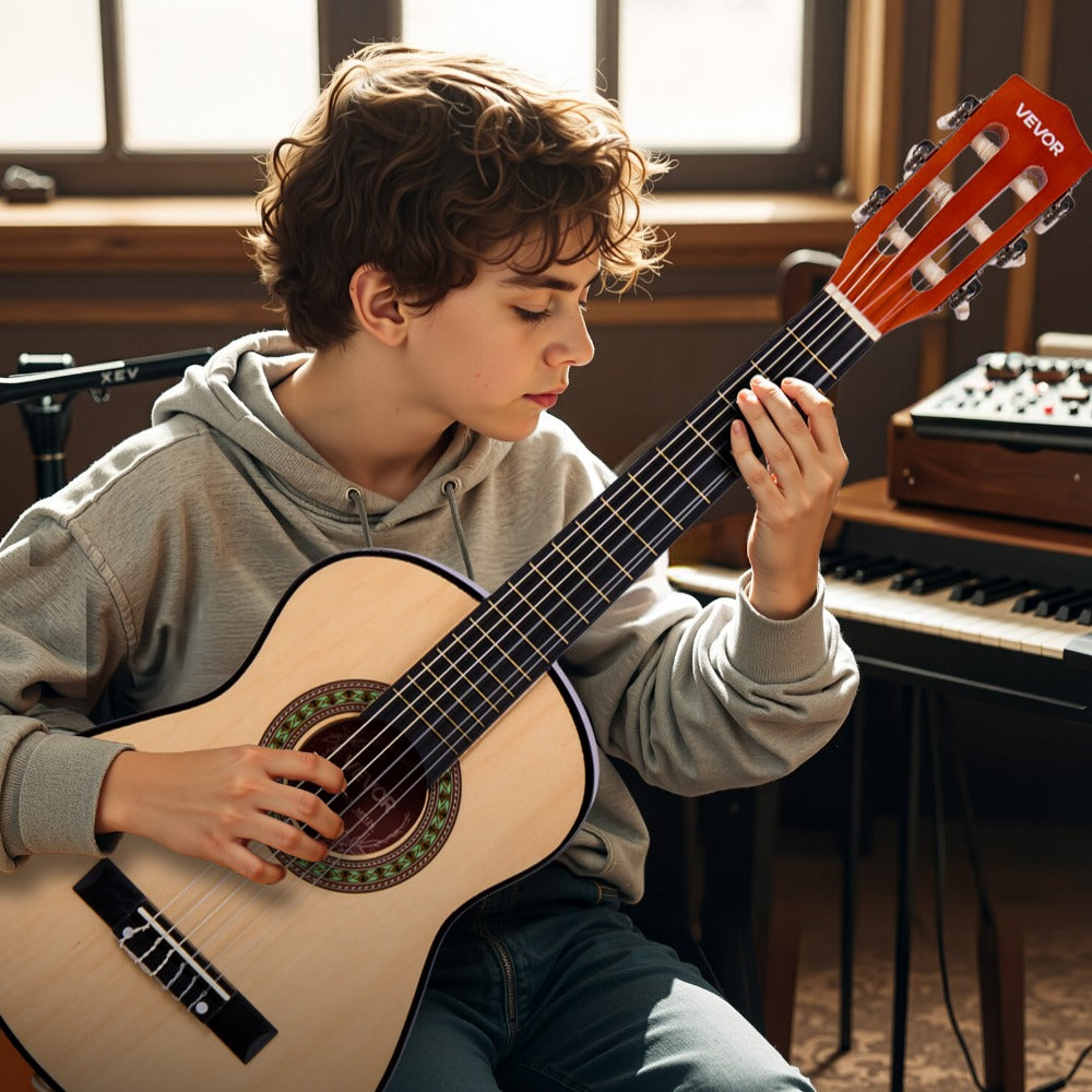 Acoustic Guitar, Black, VEVOR, Classical, Beginner for Lessons and Practice detail image - detail view 26