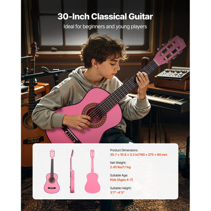 Acoustic Guitar, Black, VEVOR, Classical, Beginner for Lessons and Practice detail image - detail view 34