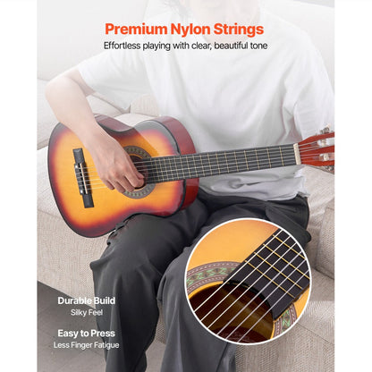 Acoustic Guitar, Black, VEVOR, Classical, Beginner for Lessons and Practice detail image - detail view 4