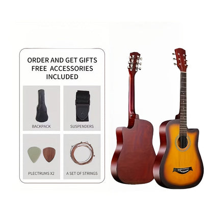 Acoustic Guitar shown in the 38-inch sunset color option