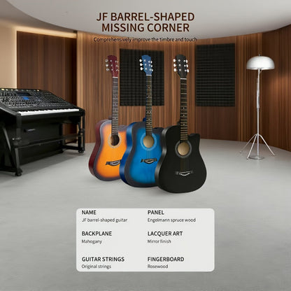 Acoustic Guitar, blue+38 inches, Full Size, Full-Size/, Cutaway, GuitarFor for Lessons detail image - detail view 12