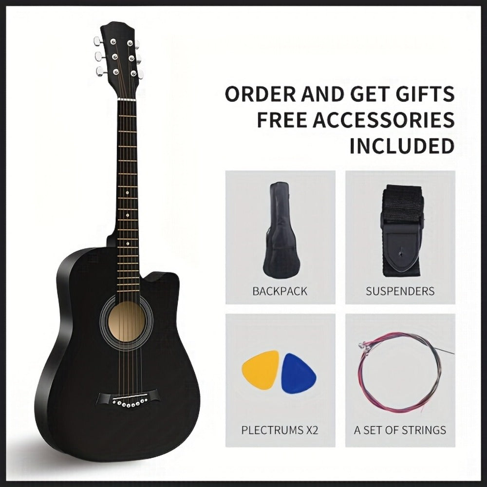 Acoustic Guitar, blue+38 inches, Full Size, Full-Size/, Cutaway, GuitarFor for Lessons detail image - detail view 7