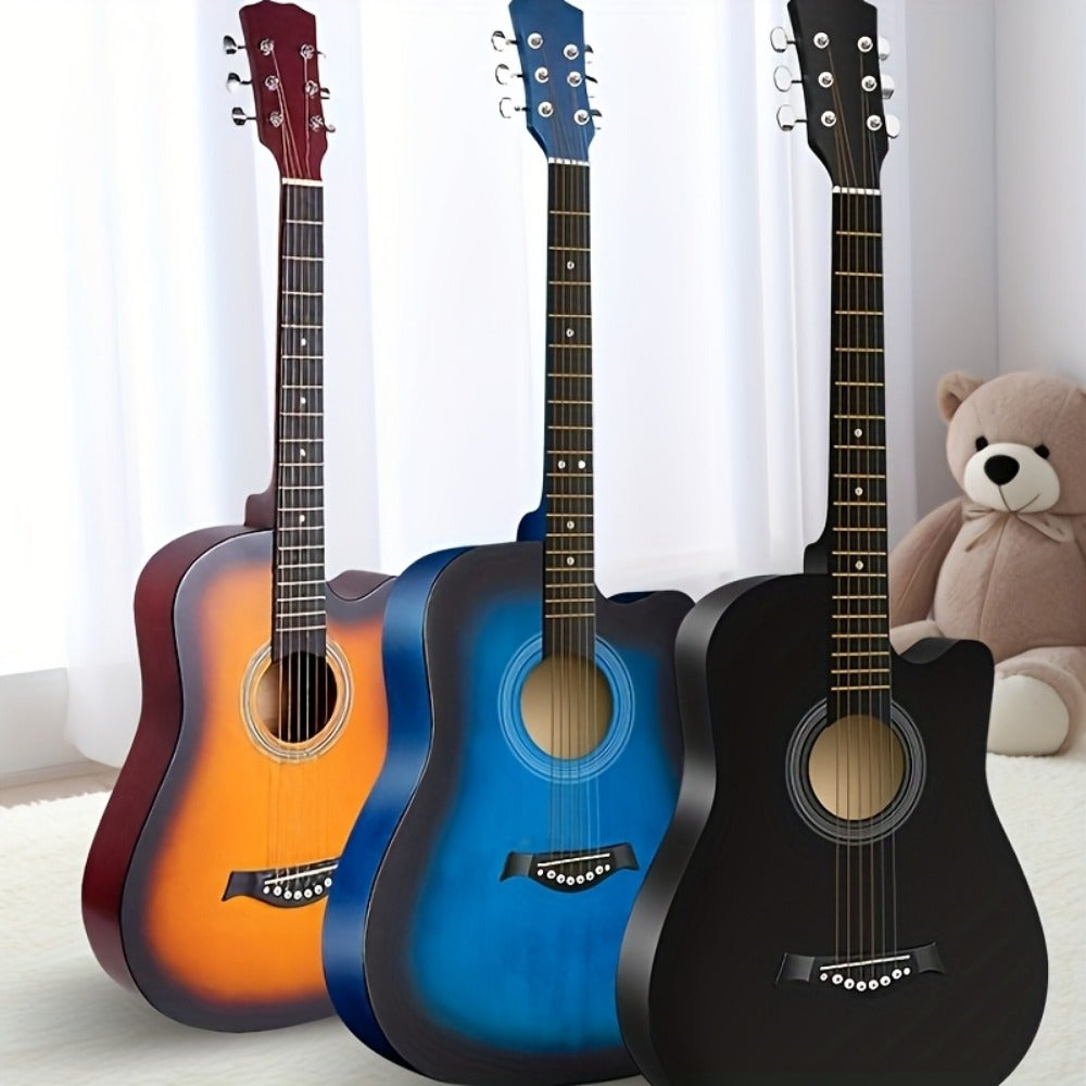 Acoustic Guitar, blue+38 inches, Full Size, Full-Size/, Cutaway, GuitarFor for Lessons detail image - detail view 8