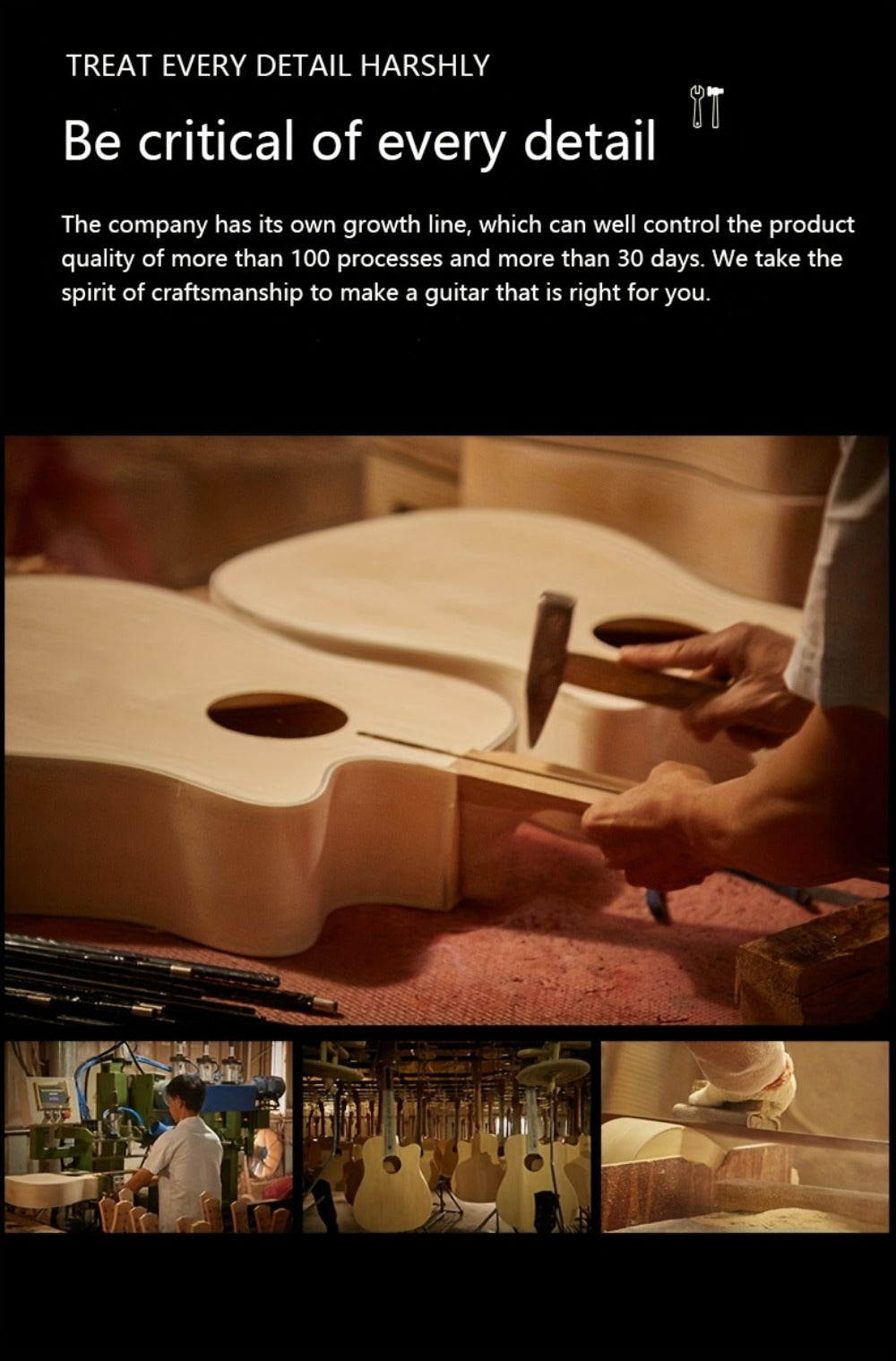 Acoustic Guitar, Complete, 38-Inch, Players for Lessons and Practice detail image - detail view 10