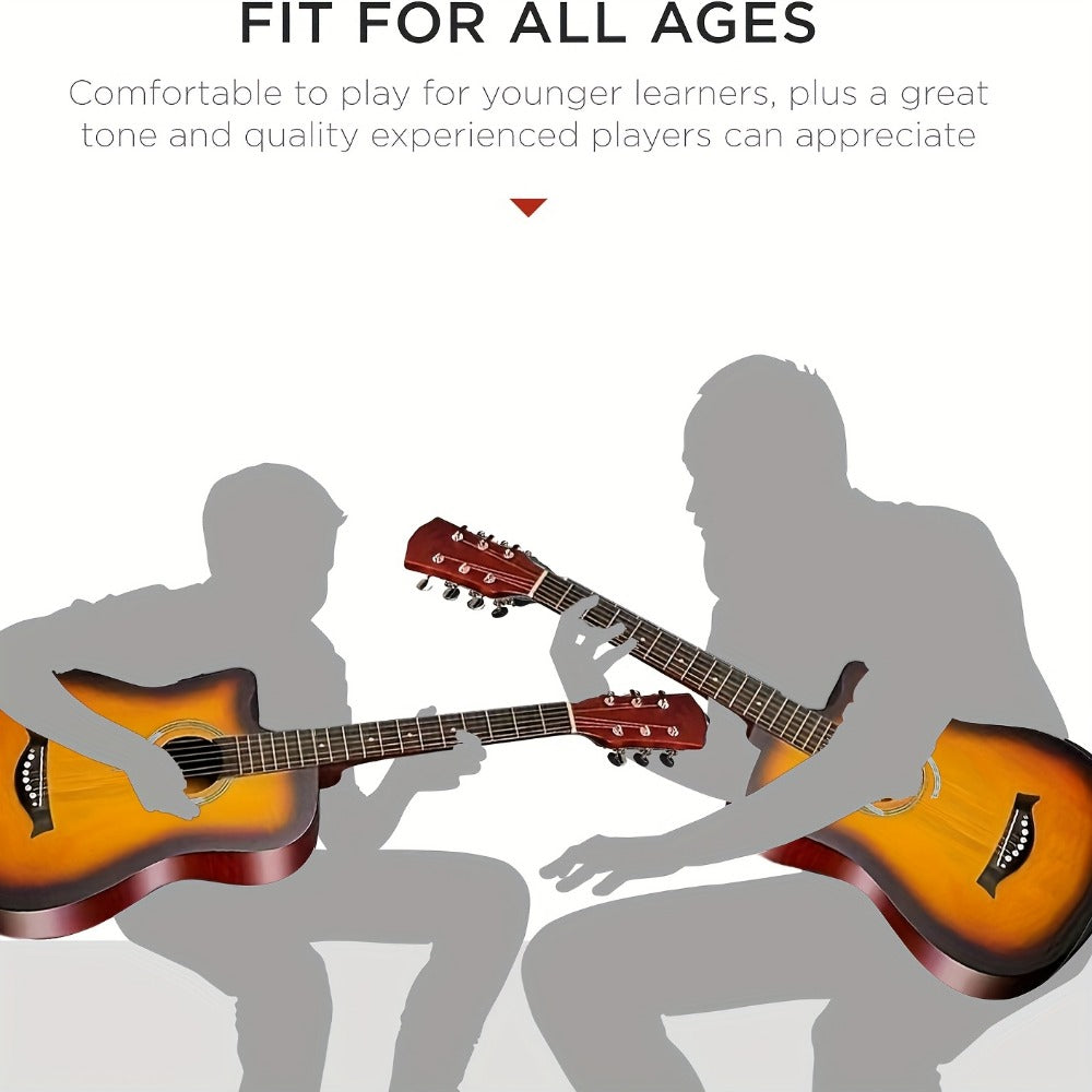 Acoustic Guitar, Full Size, 38-Inch, Basswood, Beginners for Lessons and Practice detail image - detail view 12