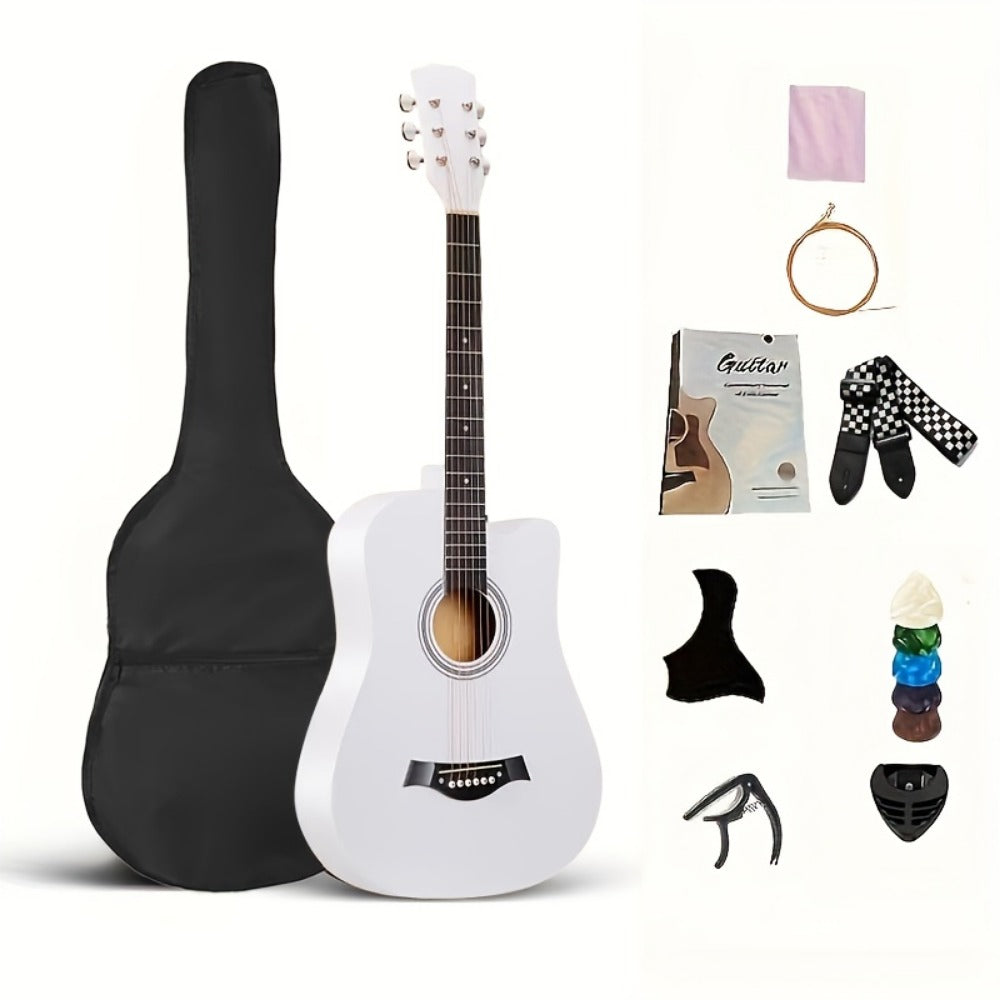 Acoustic Guitar, Full Size, 38-Inch, Basswood, Beginners for Lessons and Practice detail image - detail view 3