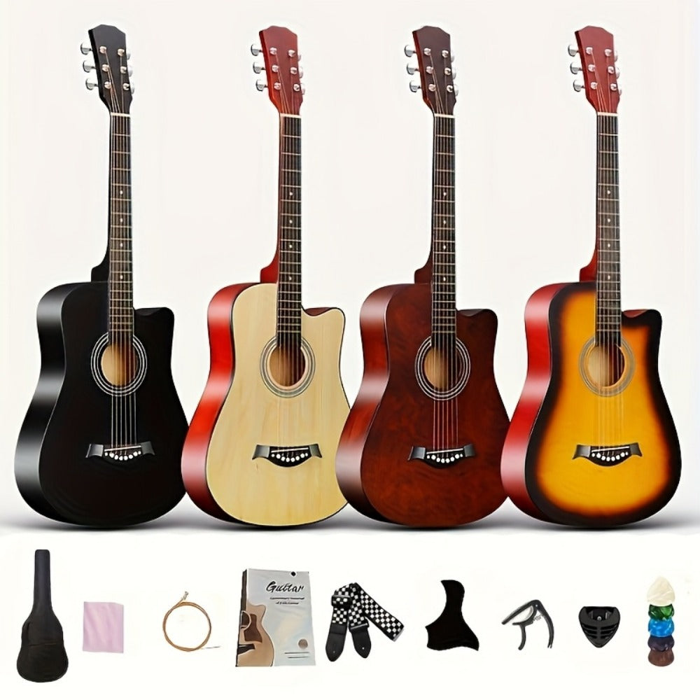 Acoustic Guitar, Full Size, 38-Inch, Basswood, Beginners for Lessons and Practice detail image - detail view 7