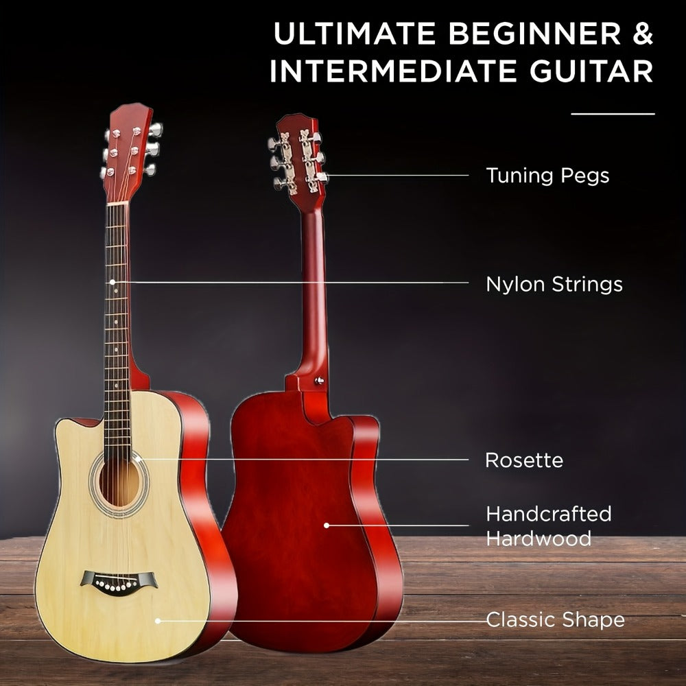 Acoustic Guitar, Full Size, 38-Inch, Basswood, Beginners for Lessons and Practice detail image - detail view 9