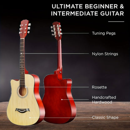 Acoustic Guitar, Full Size, 38-Inch, Basswood, Beginners for Lessons and Practice detail image - detail view 9
