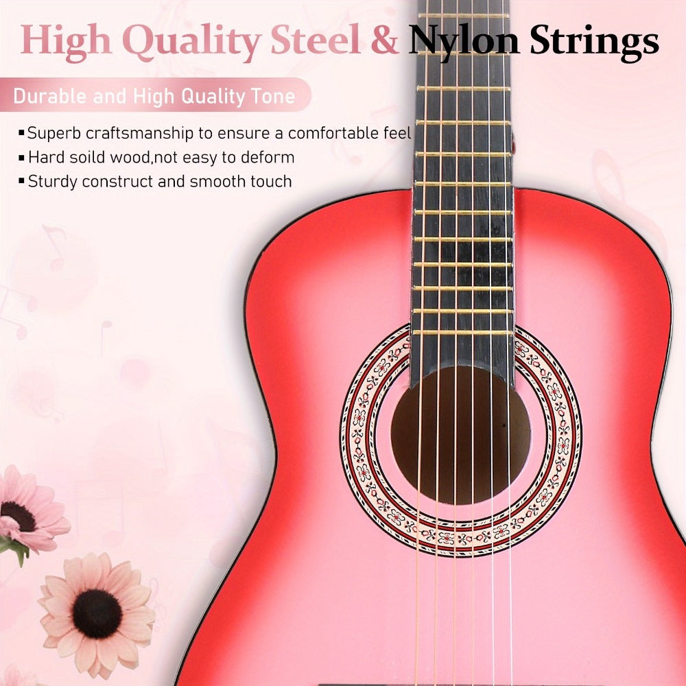 Acoustic Guitar, Light Sky Blue, 30 inch, Glarry, 30-Inch, Size for Lessons and Practice detail image - detail view 12