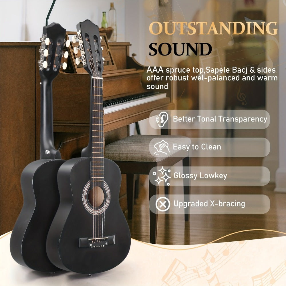 Acoustic Guitar, Light Sky Blue, 30 inch, Glarry, 30-Inch, Size for Lessons and Practice detail image - detail view 18