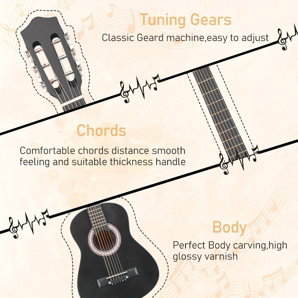 Acoustic Guitar, Light Sky Blue, 30 inch, Glarry, 30-Inch, Size for Lessons and Practice detail image - detail view 19