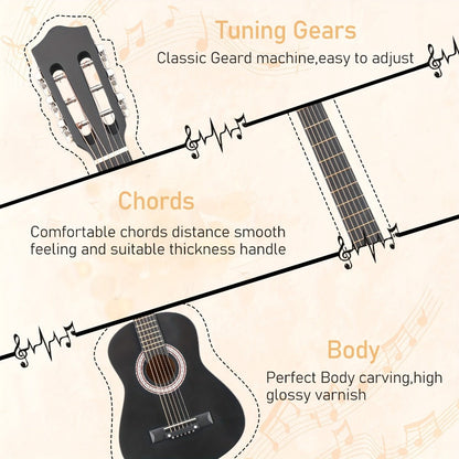 Acoustic Guitar, Light Sky Blue, 30 inch, Glarry, 30-Inch, Size for Lessons and Practice detail image - detail view 19