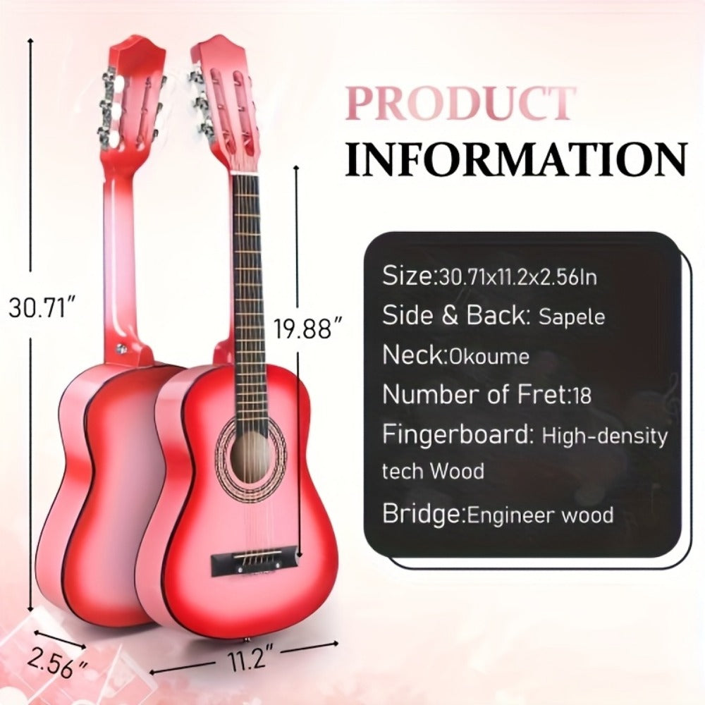 Acoustic Guitar, Light Sky Blue, 30 inch, Glarry, 30-Inch, Size for Lessons and Practice detail image