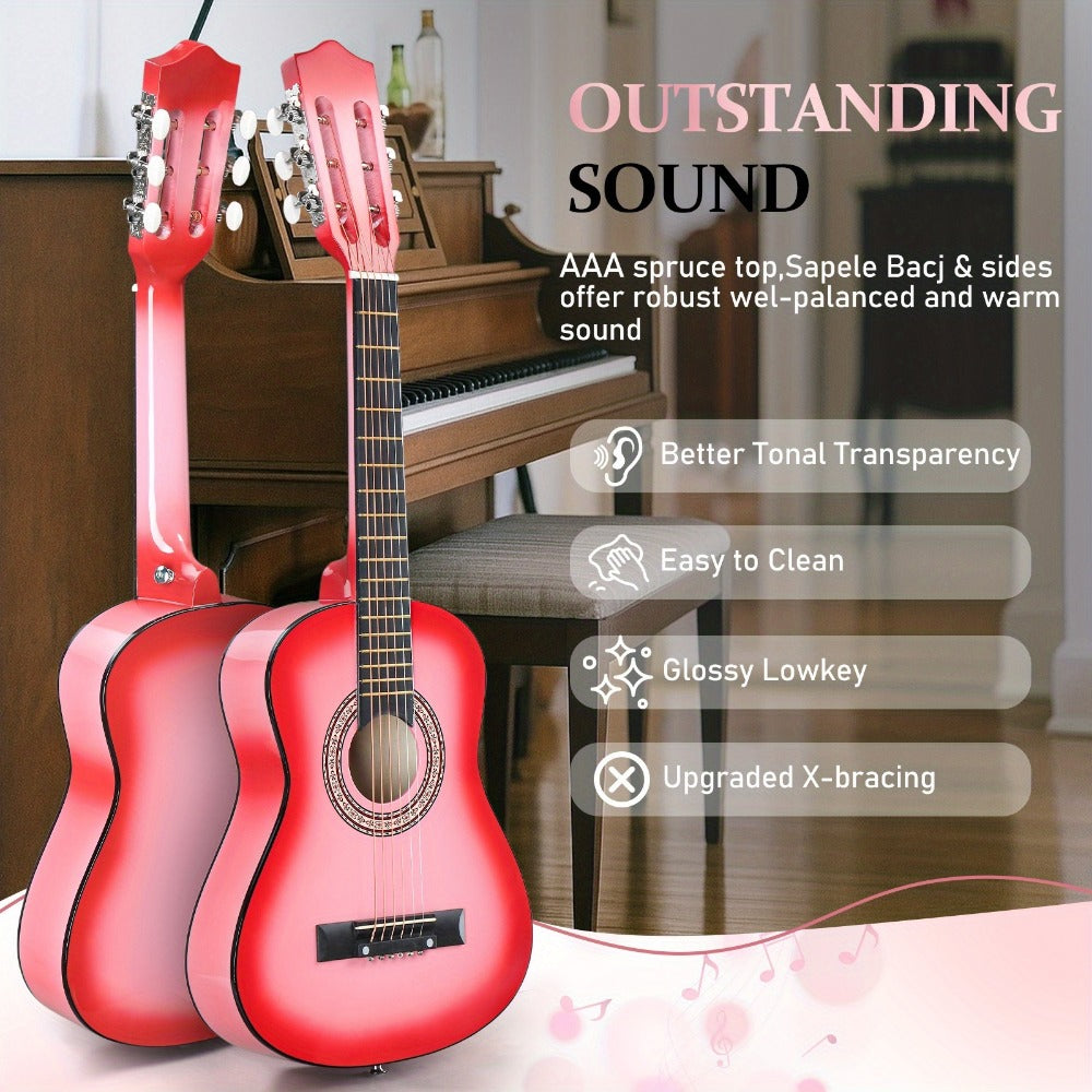Acoustic Guitar, Light Sky Blue, 30 inch, Glarry, 30-Inch, Size for Lessons and Practice detail image - detail view 4