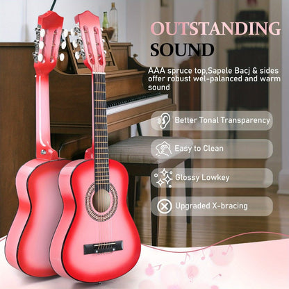 Acoustic Guitar, Light Sky Blue, 30 inch, Glarry, 30-Inch, Size for Lessons and Practice detail image - detail view 4