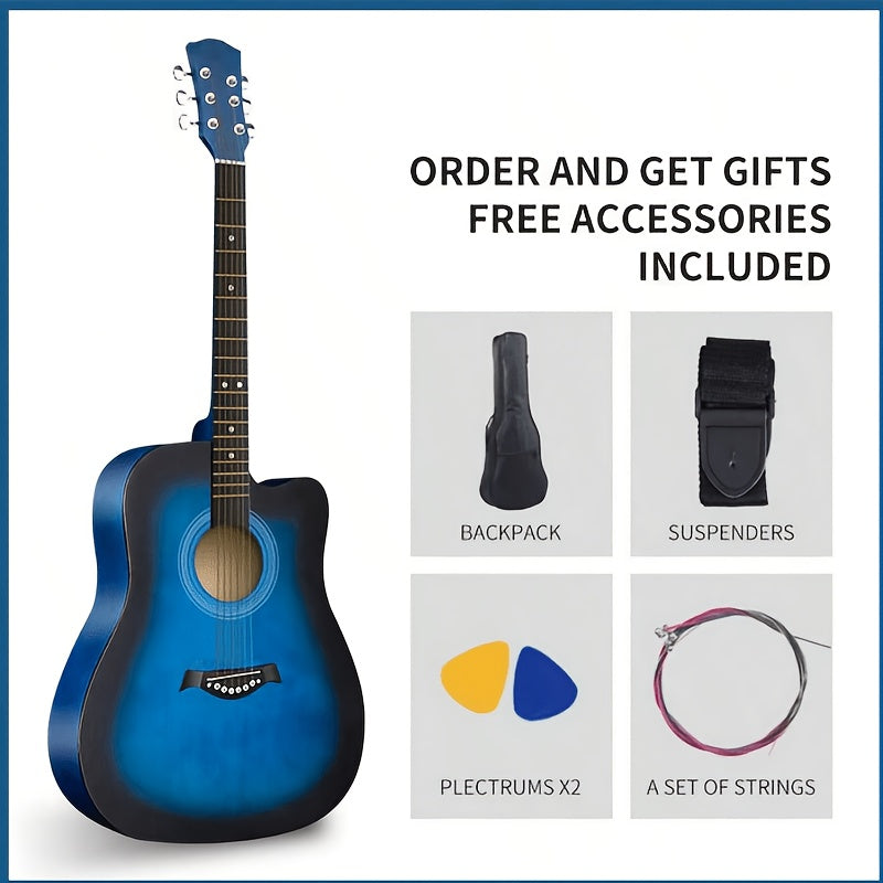 Acoustic Guitar shown in the Blue option