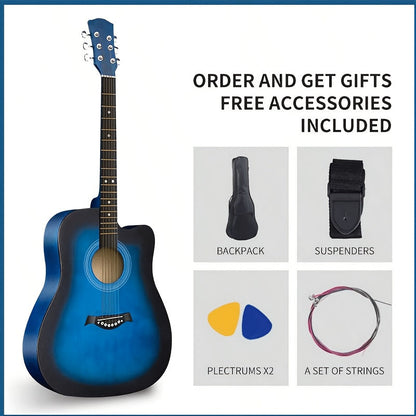 Acoustic Guitar shown in the Blue option