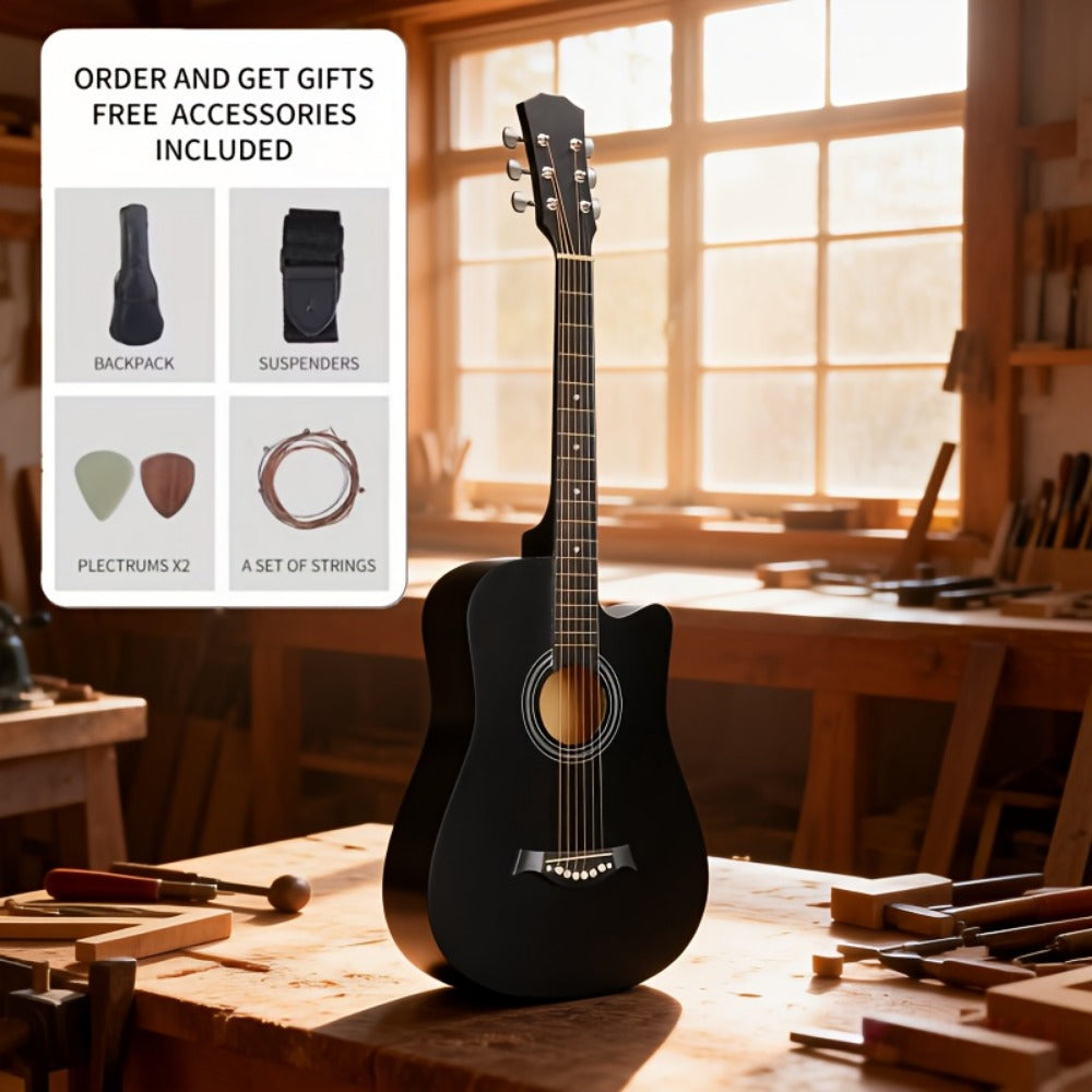 Acoustic Guitar, Portable, 38 Inch, Halloween, Inch, Starter for Lessons and Practice detail image - detail view 10