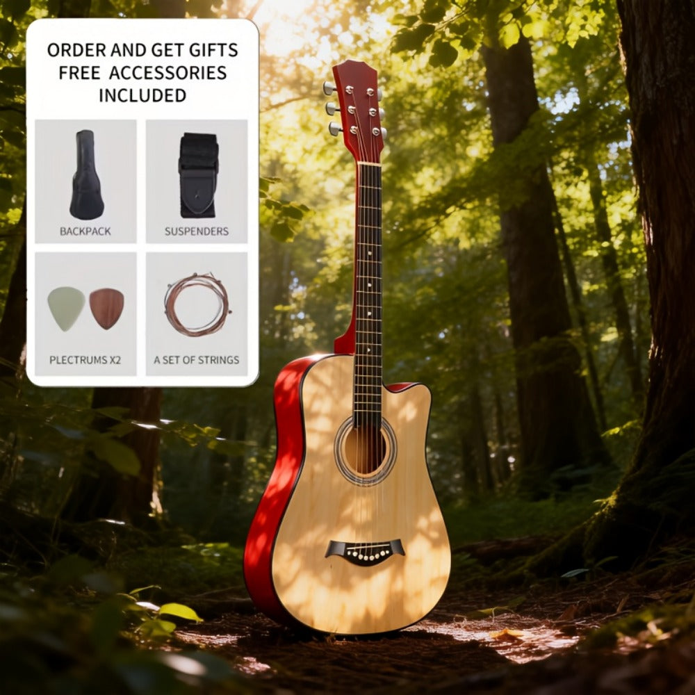 Acoustic Guitar, Portable, 38 Inch, Halloween, Inch, Starter for Lessons and Practice detail image - detail view 11