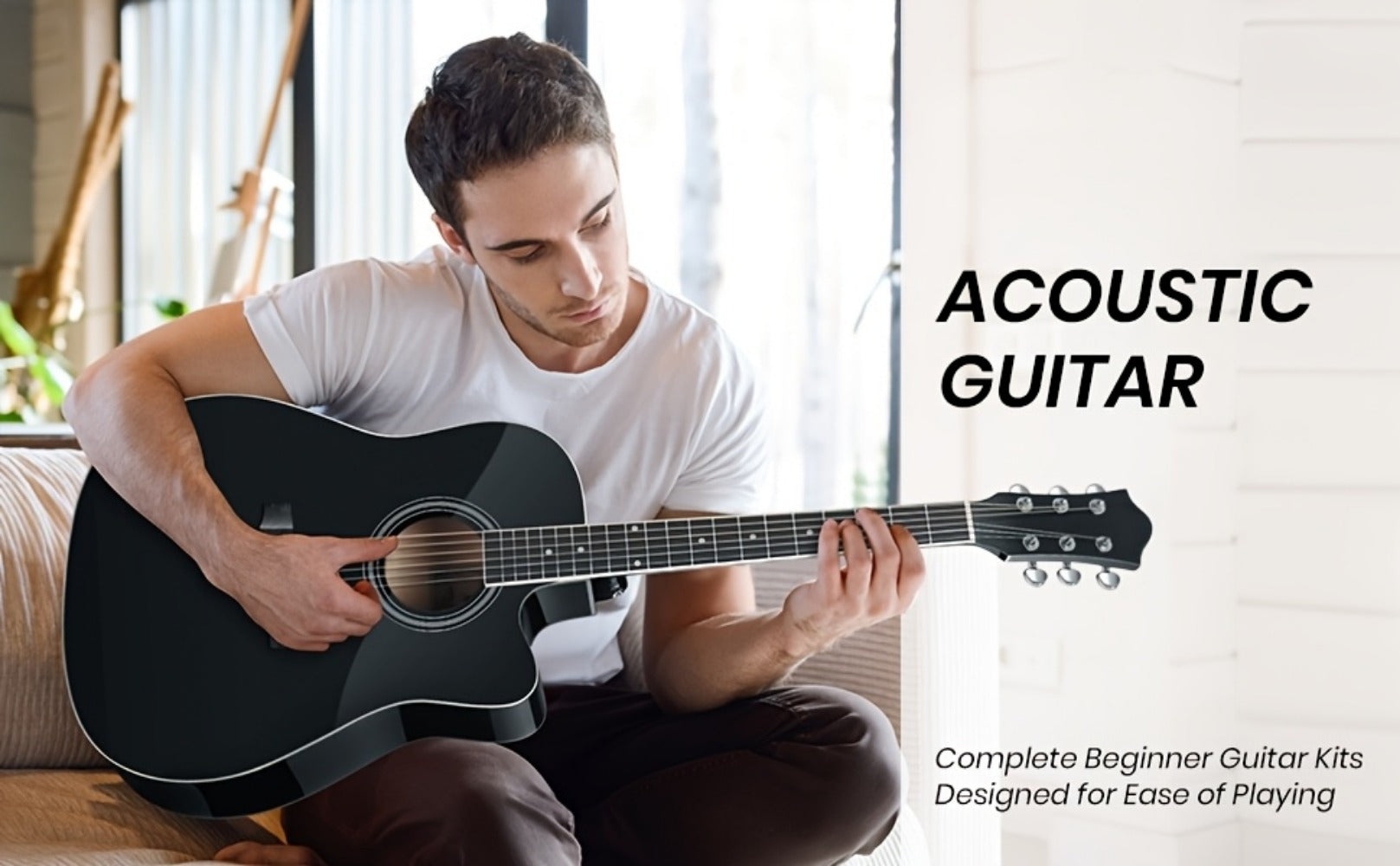 Acoustic Guitar, Portable, 38 Inch, Halloween, Inch, Starter for Lessons and Practice detail image - detail view 15