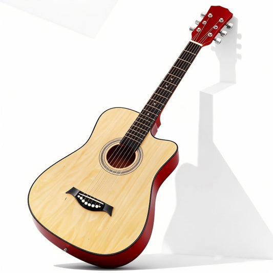Acoustic Guitar, Portable, 38 Inch, Halloween, Inch, Starter for Lessons and Practice detail image