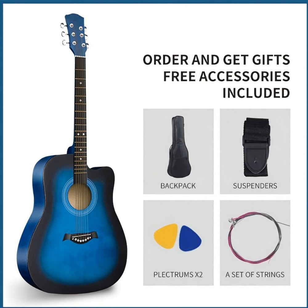 Acoustic Guitar, Portable, 38 Inch, Halloween, Inch, Starter for Lessons and Practice detail image - detail view 5