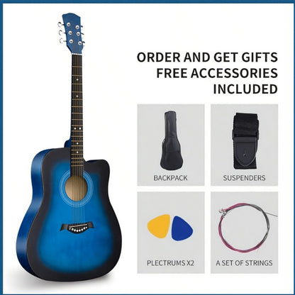 Acoustic Guitar, Portable, 38 Inch, Halloween, Inch, Starter for Lessons and Practice detail image - detail view 5