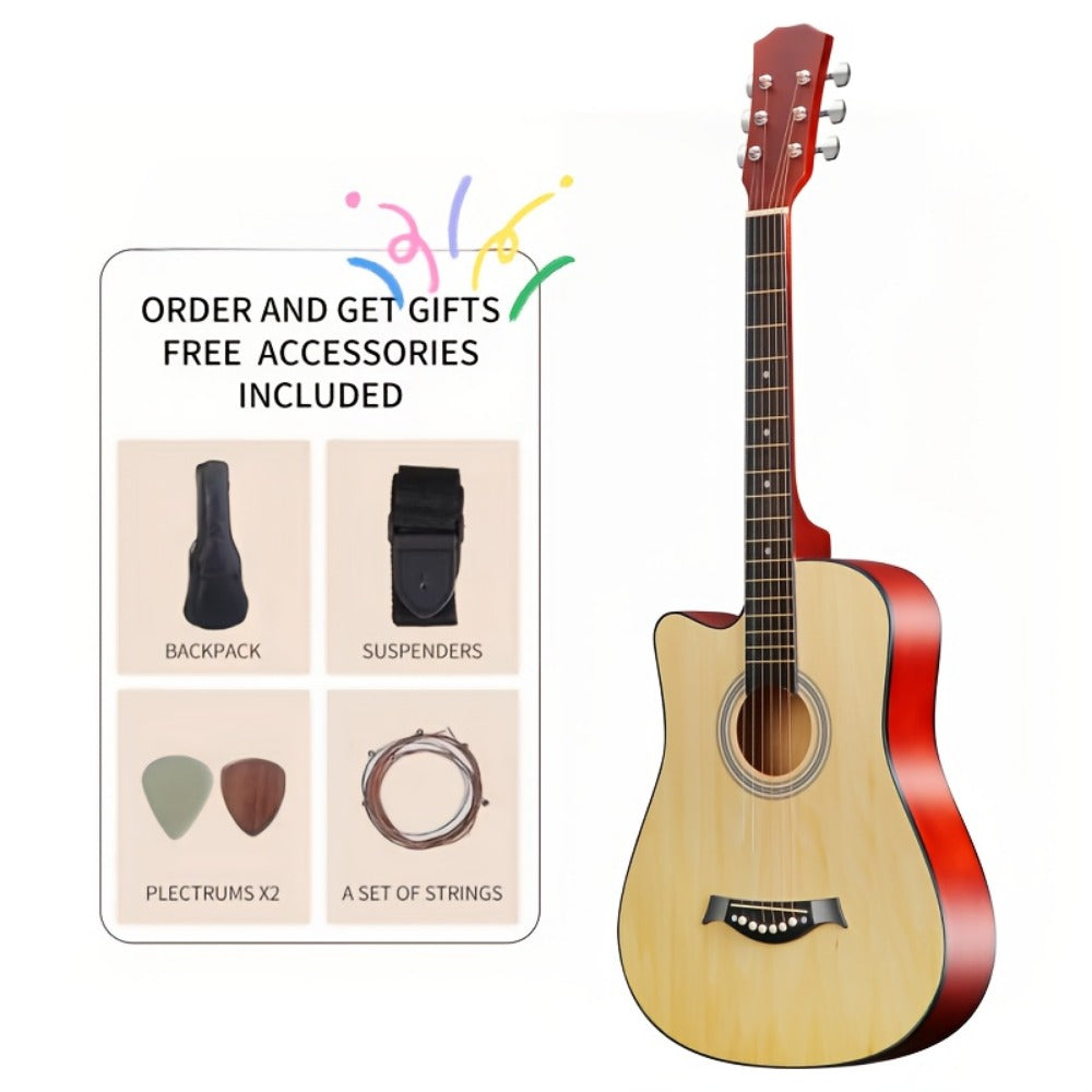 Acoustic Guitar, Portable, 38 Inch, Halloween, Inch, Starter for Lessons and Practice detail image - detail view 7