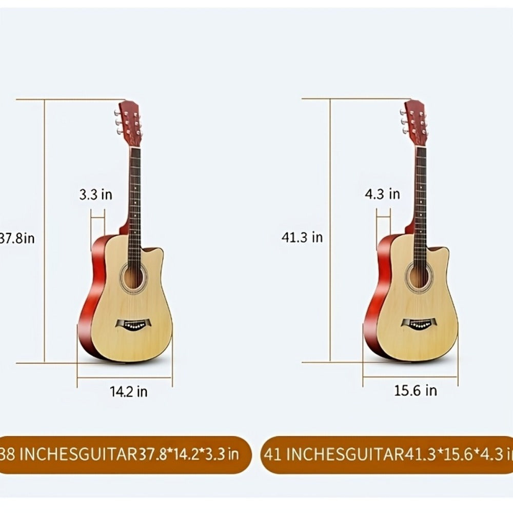 Acoustic Guitar, Portable, 38 Inch, Halloween, Inch, Starter for Lessons and Practice detail image - detail view 8