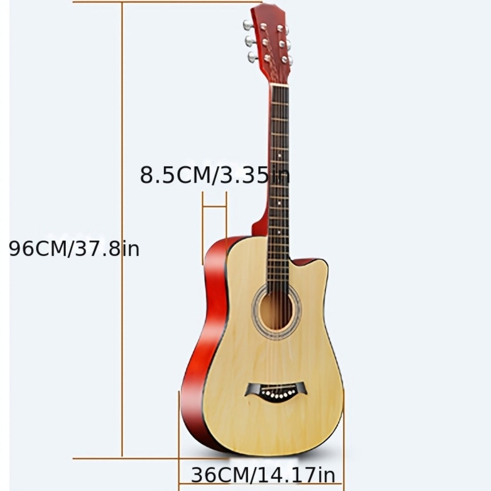 Acoustic Guitar, Starter, Kit, 38-Inch for Lessons and Practice detail image - detail view 10