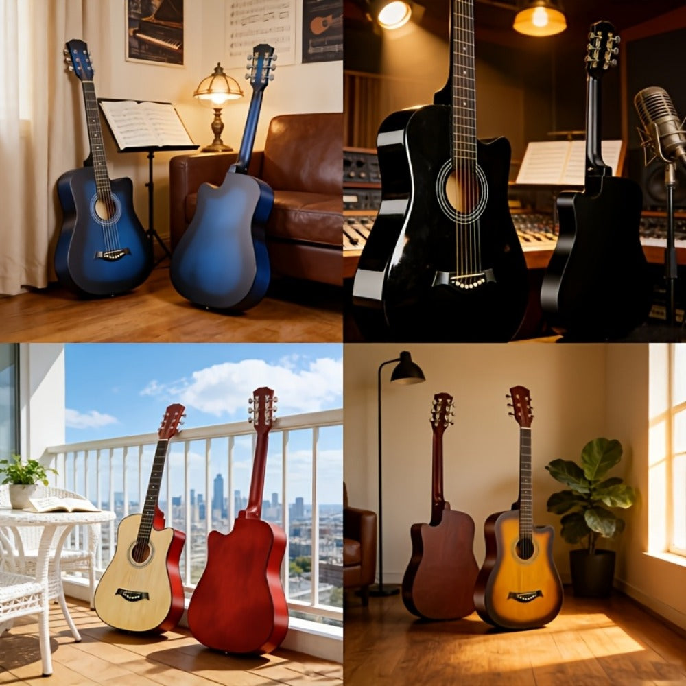 Acoustic Guitar, Starter, Kit, 38-Inch for Lessons and Practice detail image - detail view 6