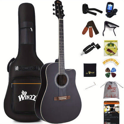 Acoustic Guitar, WINZZ, TG-A4, 41-Inch for Lessons and Practice detail image - detail view 4