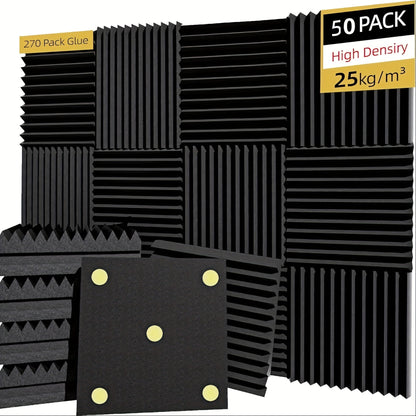 Acoustic Wall Panel shown in the 50pcs-(Includes Double-Sided) option