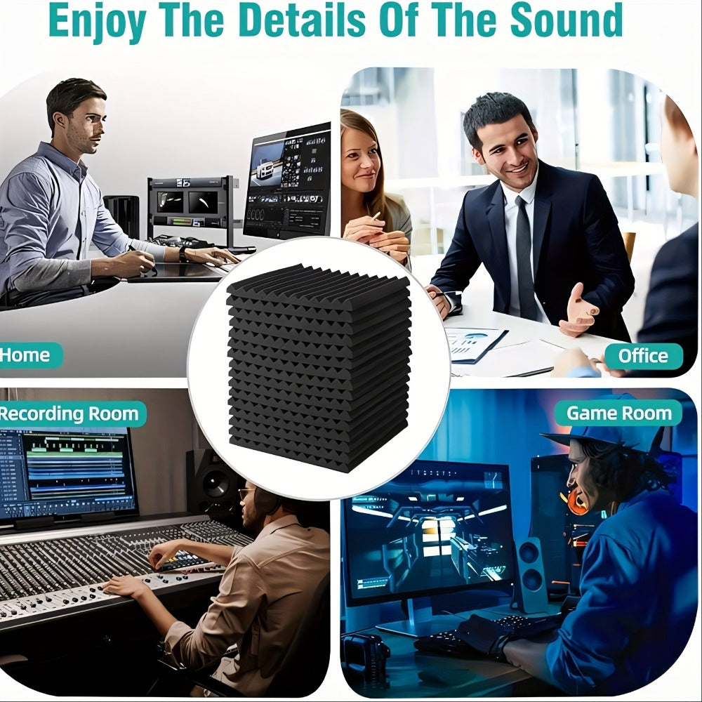 Acoustic Wall Panel, 12inch, Soundproof, Foam for Reducing Room Reflections In Recording detail image