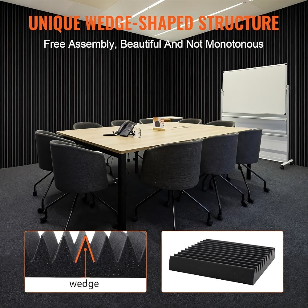 Acoustic Wall Panel, 12inch, Soundproof, Foam for Reducing Room Reflections In Recording detail image - detail view 6