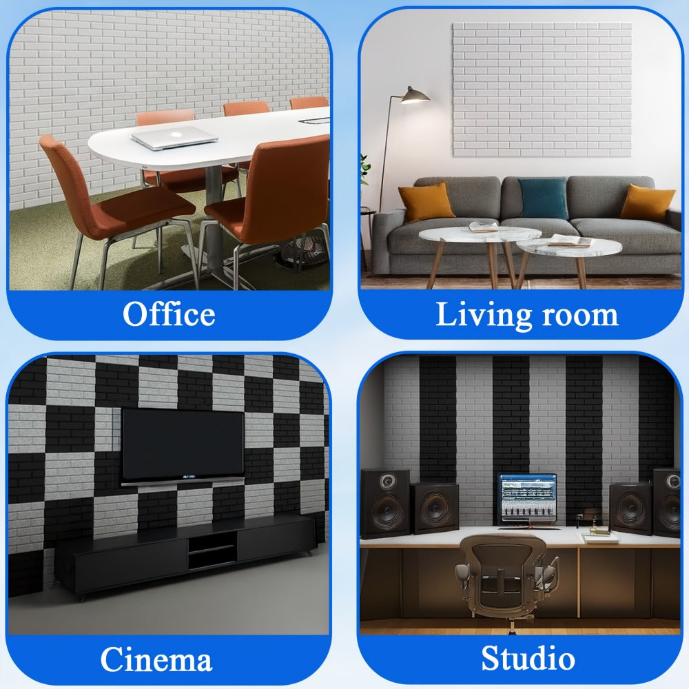 Acoustic Wall Panel, 48pcs, Self-Adhesive for Reducing Room Reflections In Recording detail image - detail view 10